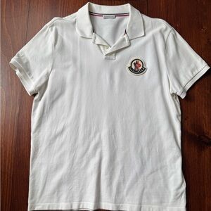 Moncler Classic White Polo Shirt